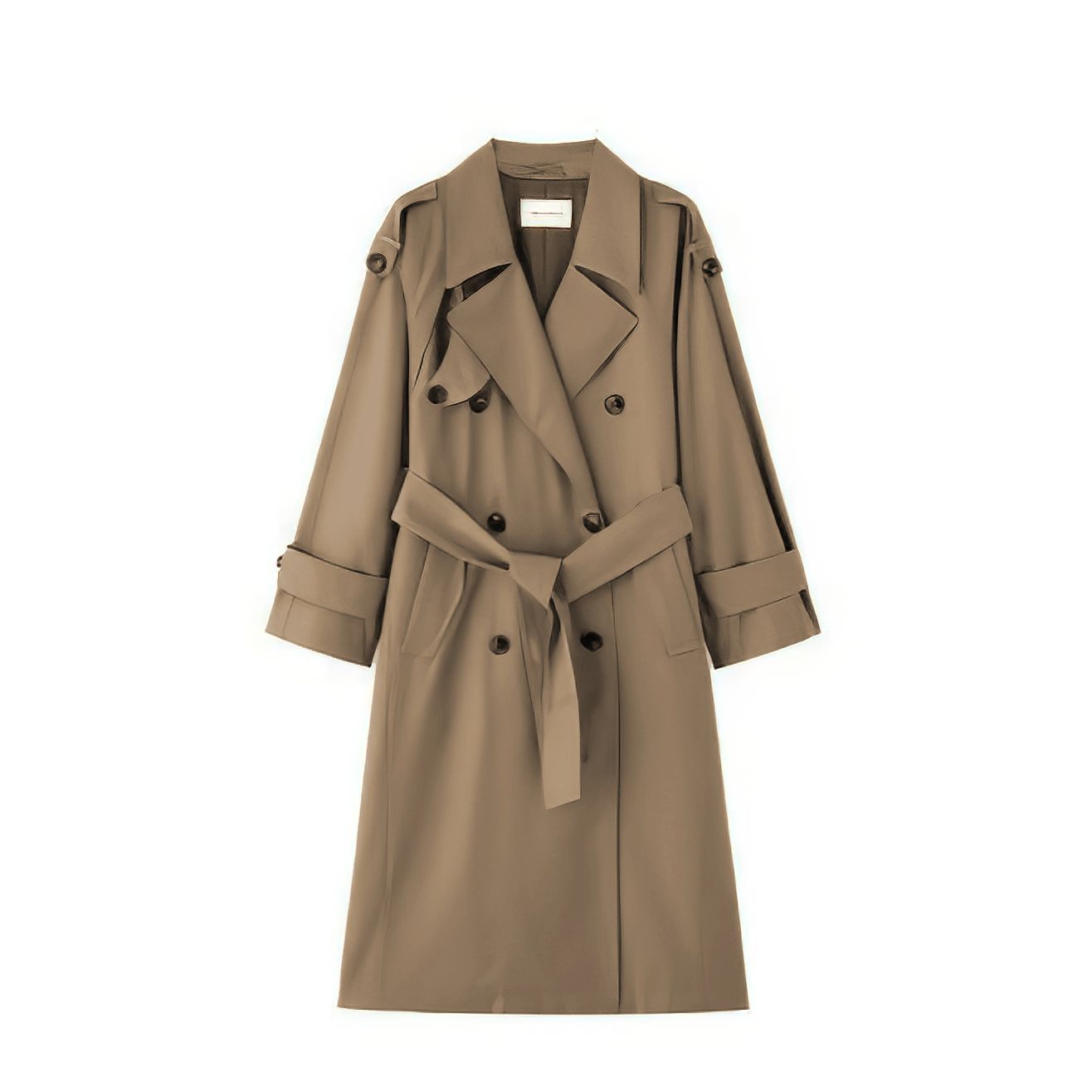 Petite Stylish Casual Outerwear Trench Coat