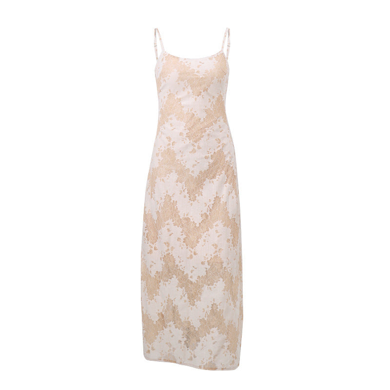 Sophisticated Vintage Slip Maxi Dress