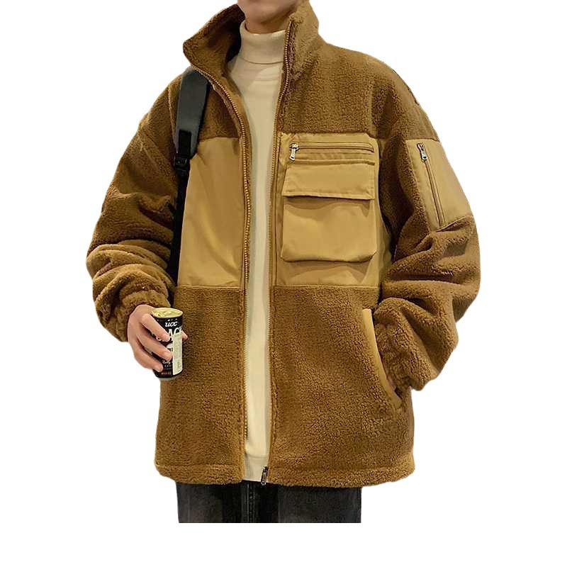 Thick Warm Stand Collar Workwear Cotton-padded Coat