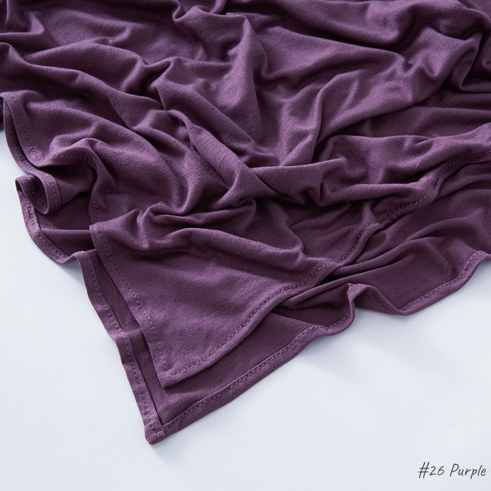 Malaysia Pure Color Modal Curling Mercerized Cotton Scarf