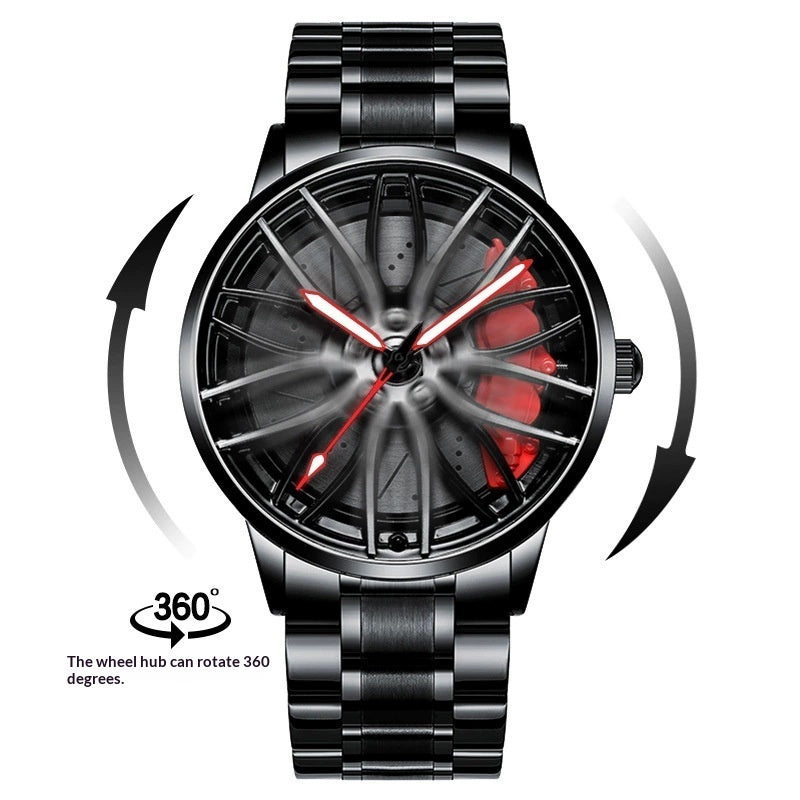 Hollowed-out Hydraulic Mens Quartz Watch