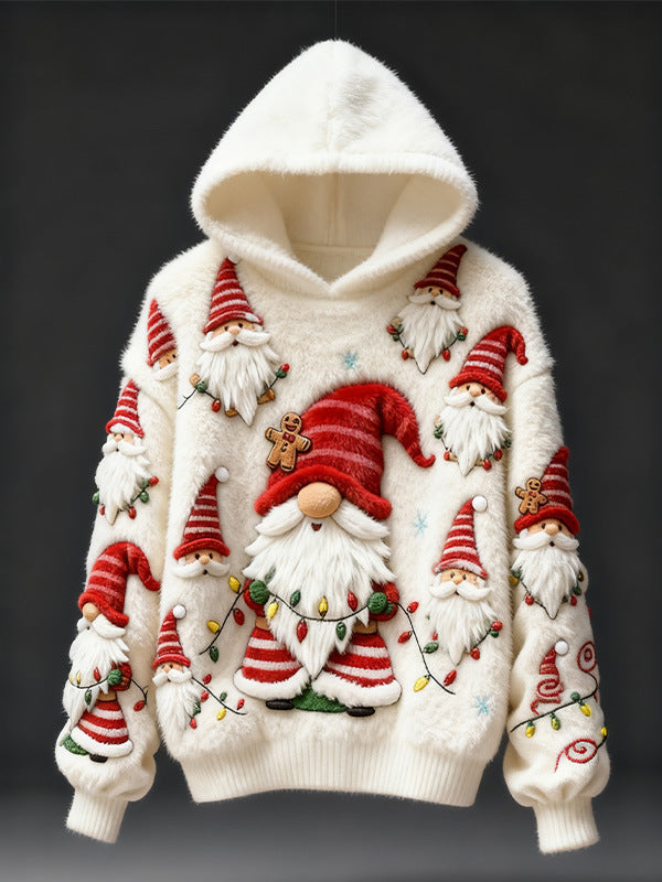 Womens Printed Hoodie Solid-Color Hooded Sweatshirt Top