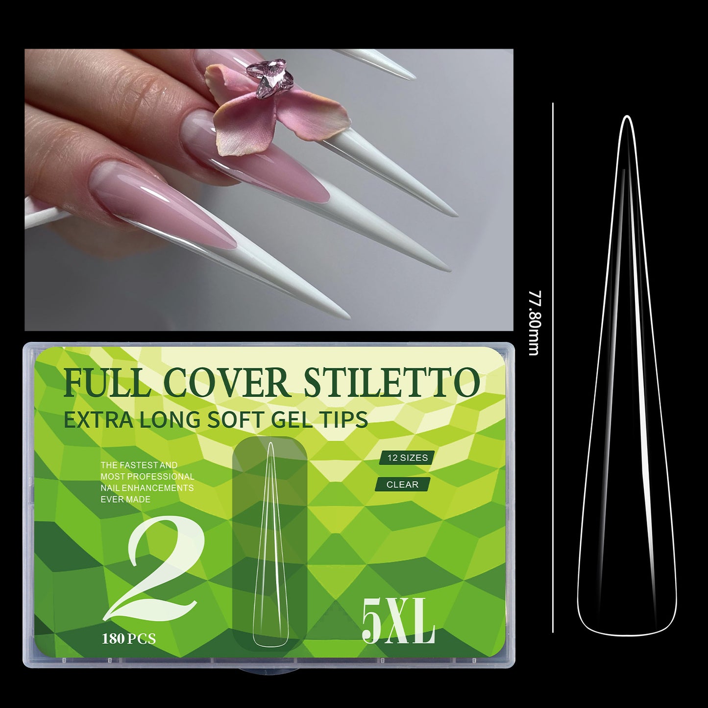 Fashionable And Personalized Extended French Nail Tips