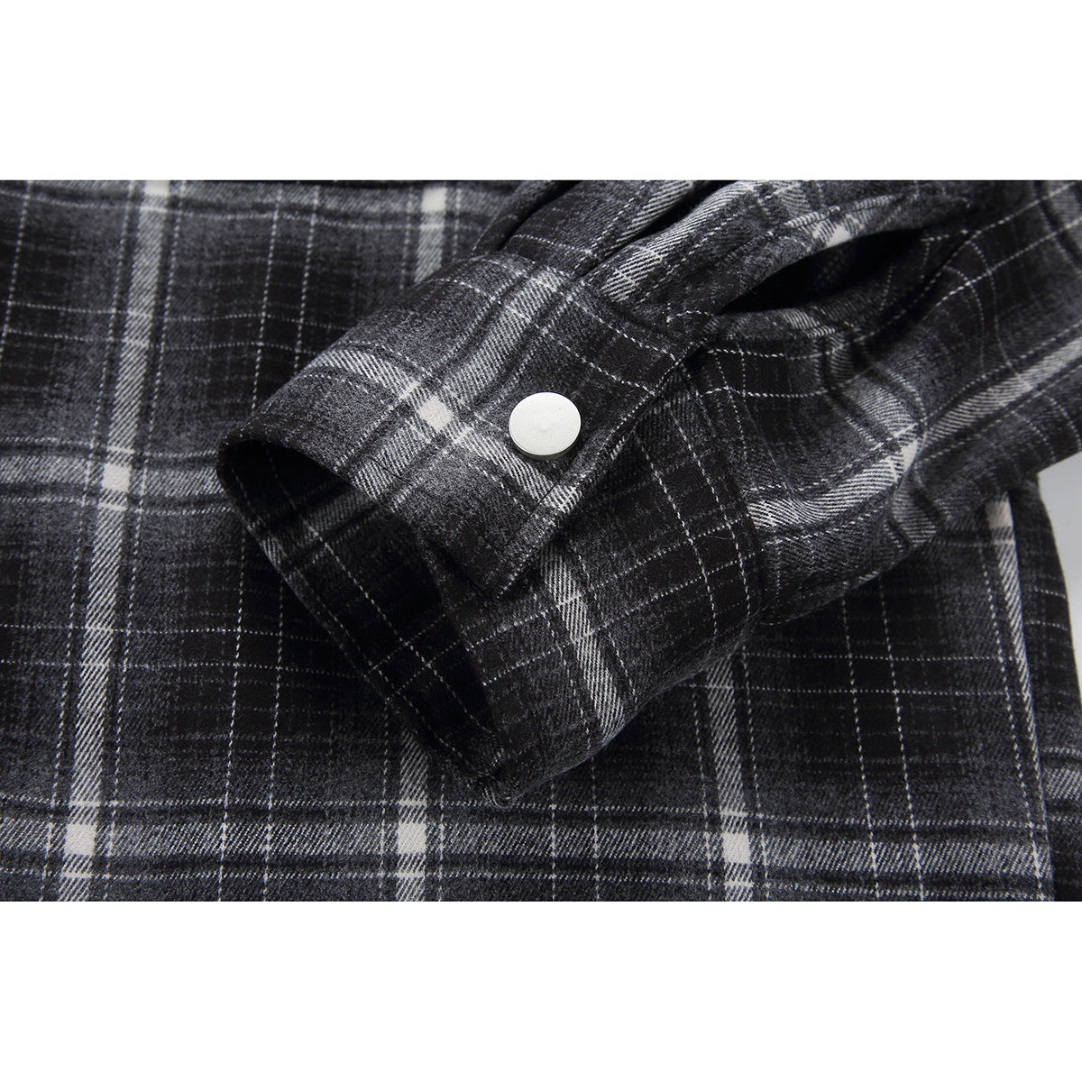 YANSANXIA American Retro Hooded Plaid Workwear Shirt Men