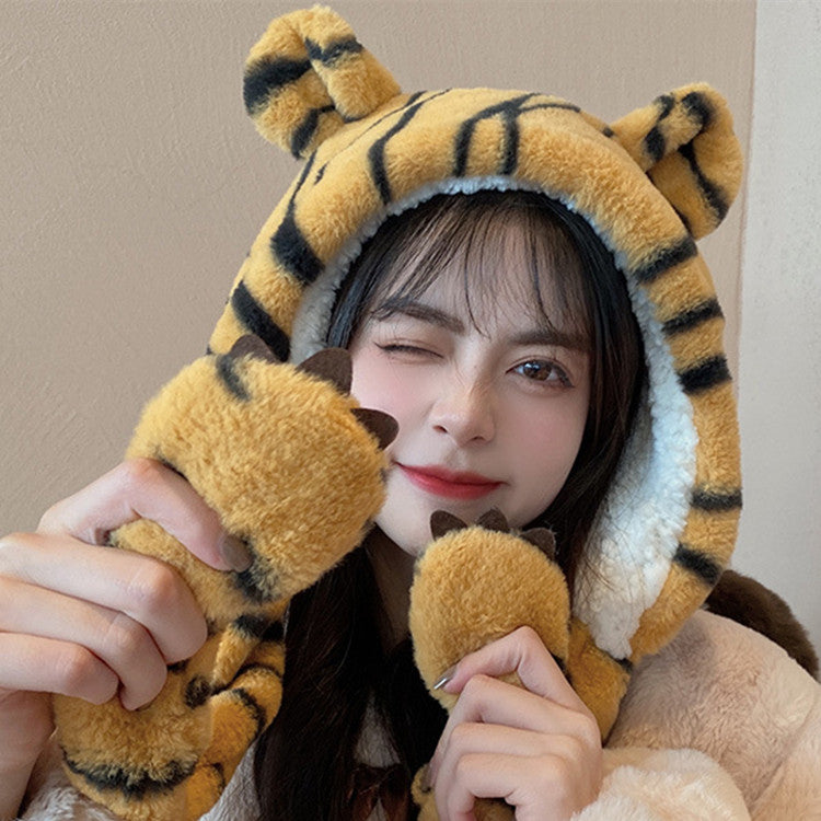 One Body Female Winter Cute Funny Head Cover