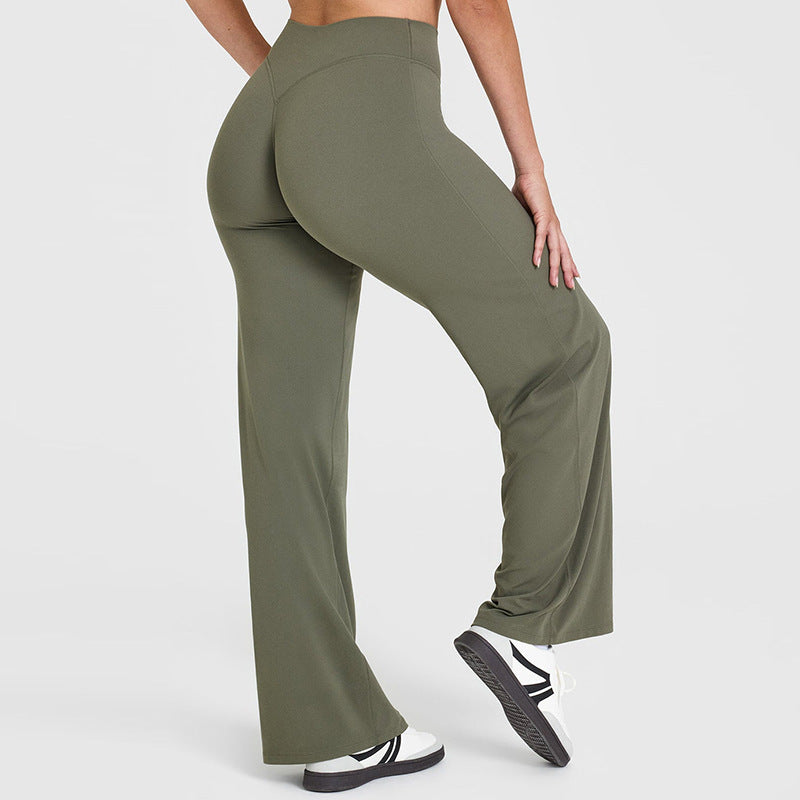 Yoga Pants Women's Thin High Waist Straight Pants