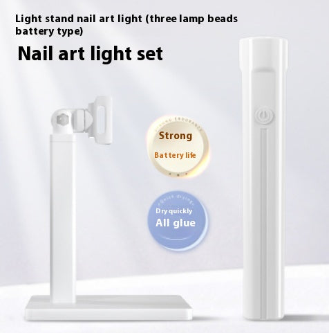 Hand-held Manicure Word Lamp Bracket Degrees Rotary Multifunctional Rack Stick Wear Nail Tip