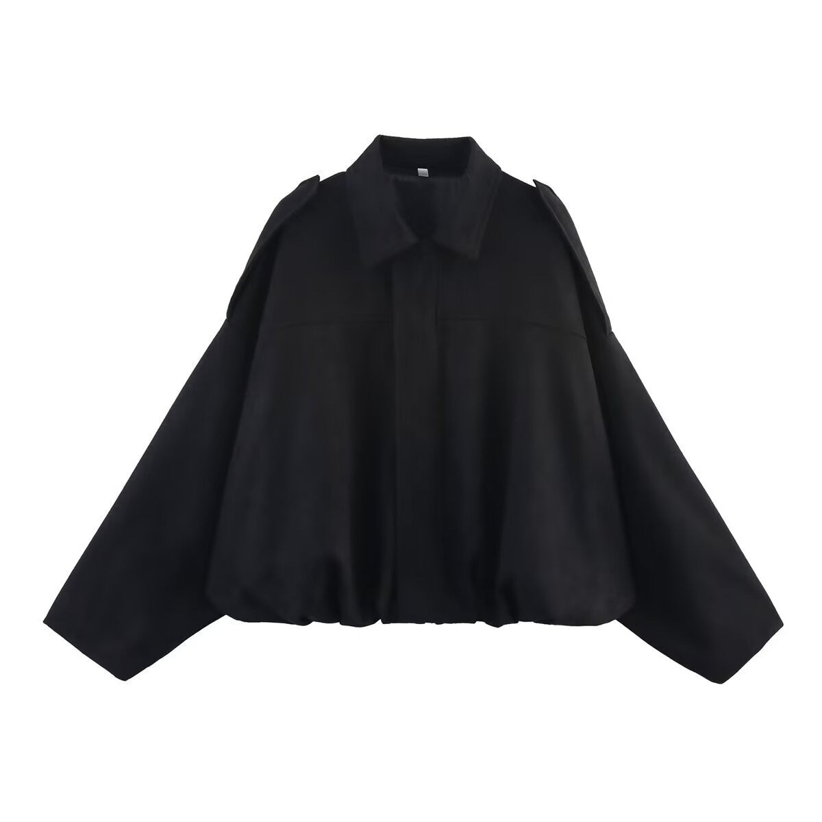 Pilotjakke Flagermusærme Lynlås Casual Top