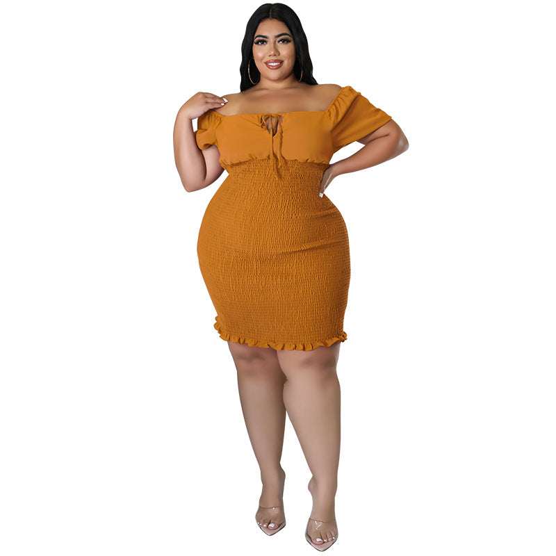 Womens New Summer Off-the-Shoulder Bodycon Dress