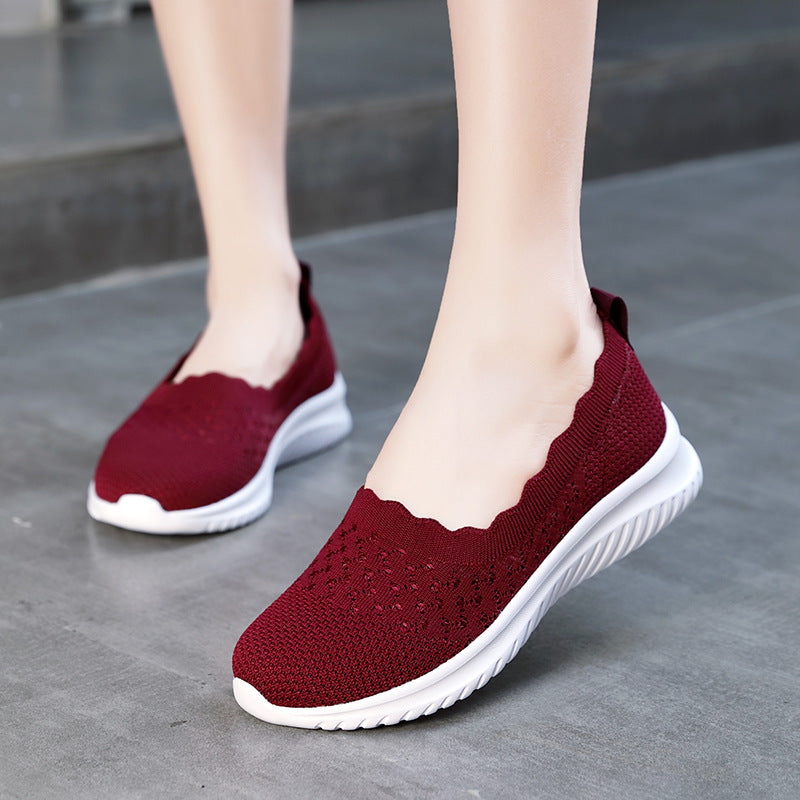 Casual Flyknit Mesh Soft Bottom Lightweight Women's Shoes