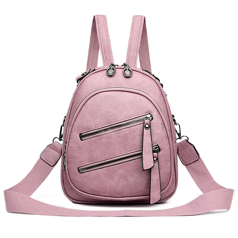 Women's Simple And Lightweight Waterproof Pu Fashion Backpack