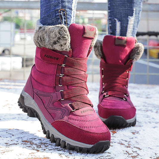 Mid-tube Hiking Shoes Cross-border Thick Cotton