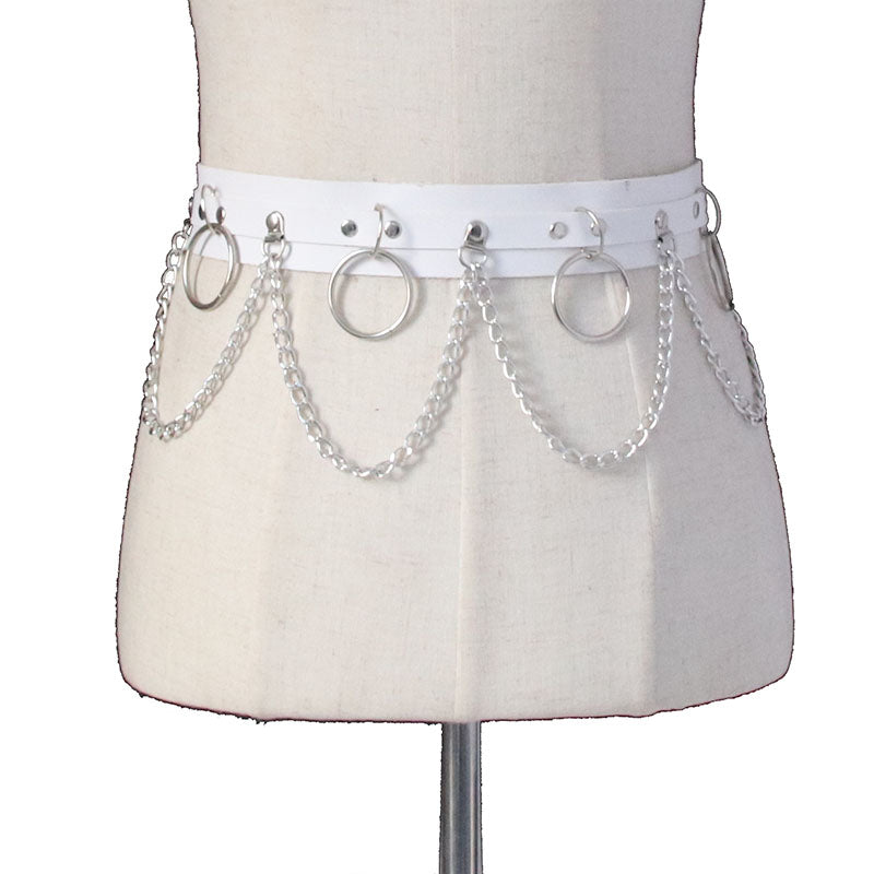 Europe And The United States Punk Wind Decorative Belt Personality Metal Chain Belt
