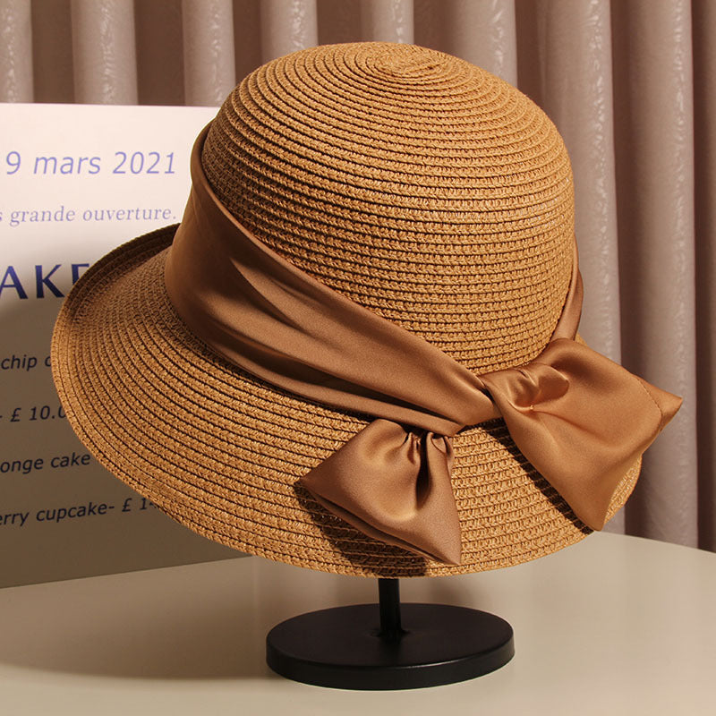 Women's Summer French Vintage Bow Bucket Hat