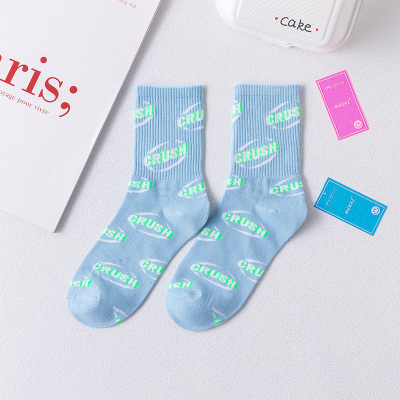 Spring Summer Street Letter Ins Sporty Women's Socks