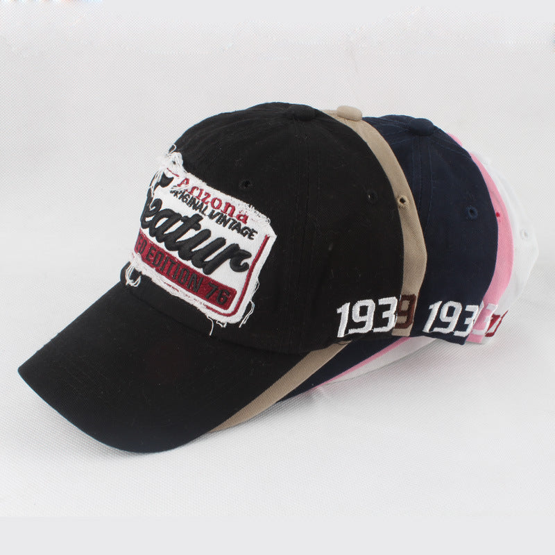 European And American Style Featur Letter Embroidered Peaked Cap Outdoor Casual Hat
