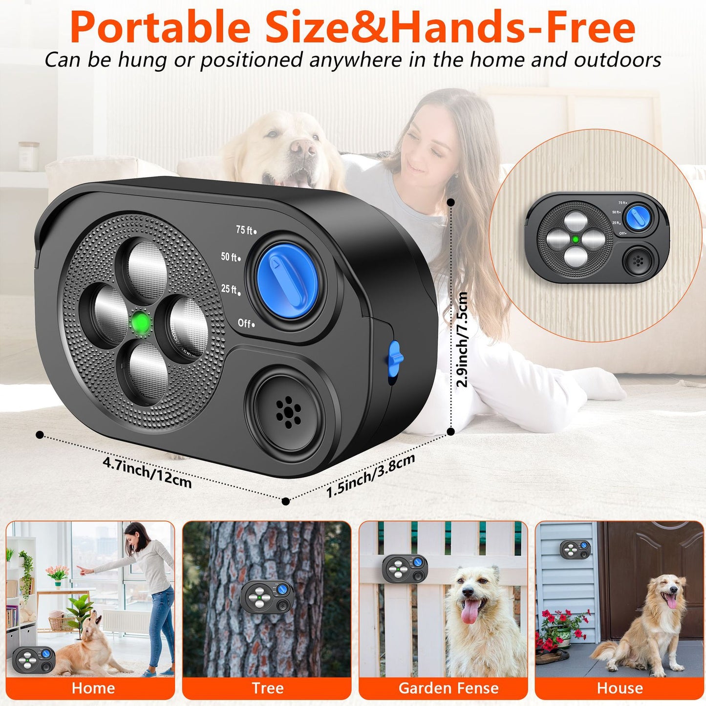 Automatic Ultrasonic Bark Stopping And Dog Training Device