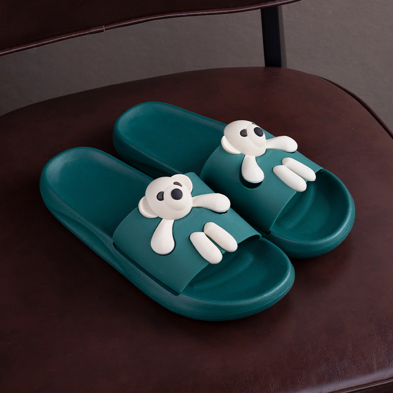 Cartoon Bear Sandals And Slippers Girl Heart Student Couple Sandals Male