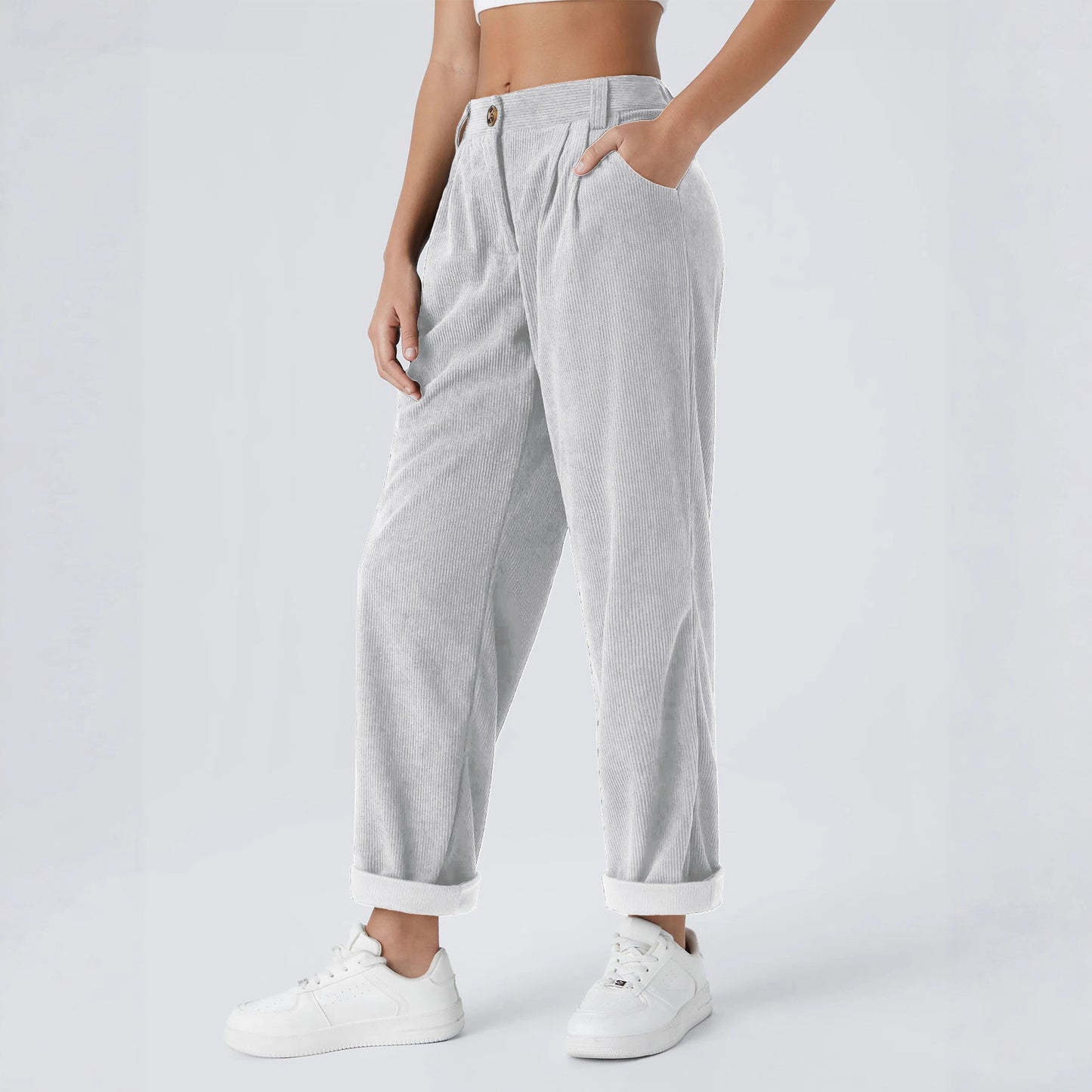 Casual Suit Wide-leg Pants With Velvet