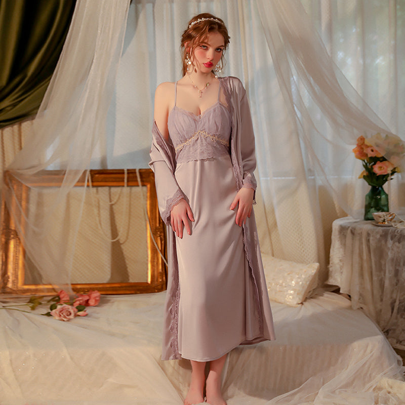 Pajama Dress With Breast Pad For Women