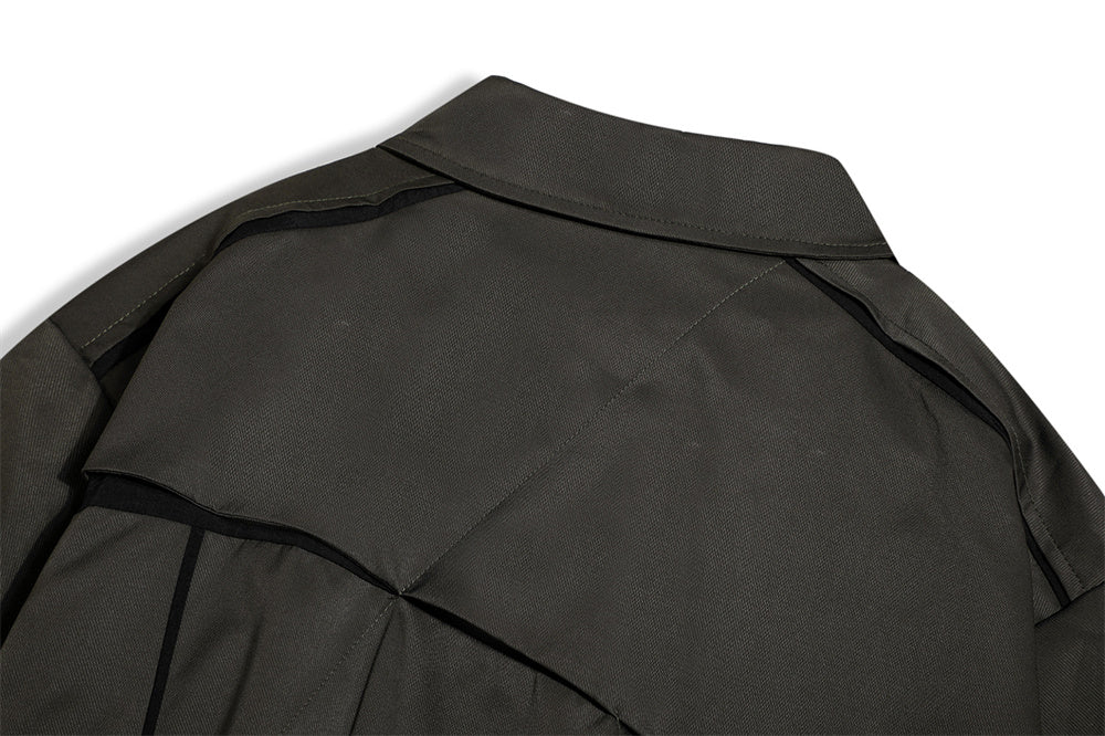Irregular Design Stitching Lapel Jacket