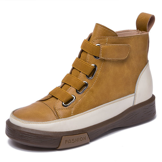 Martin Boots Women Autumn And Winter British Style Plus Velvet Single Boots