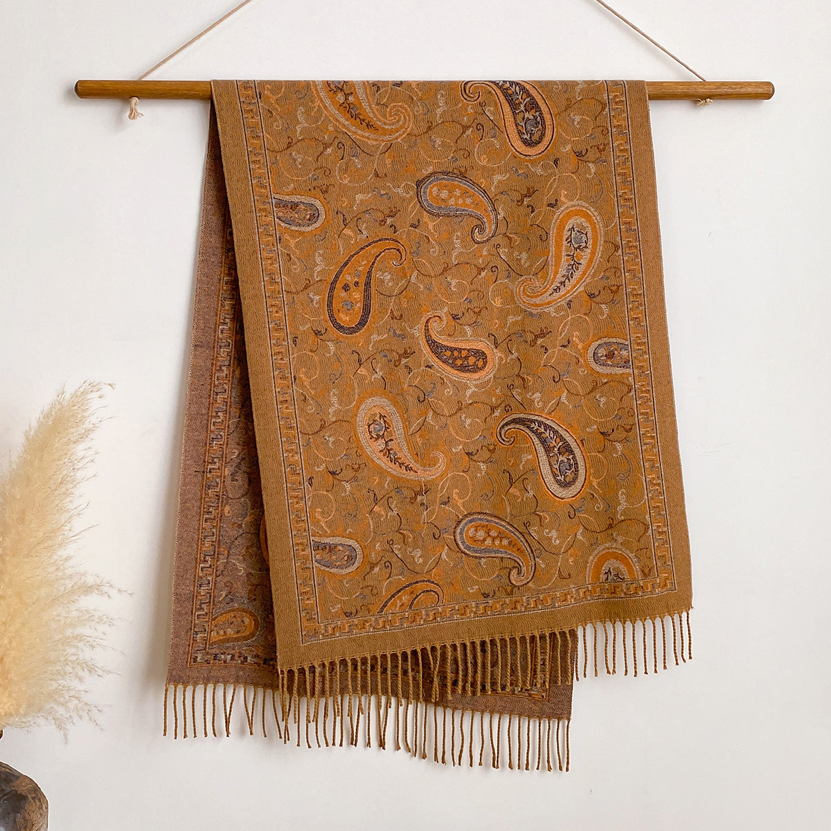 New Cashmere-look Scarf With A Cashew Patternperfect For Staying Warm In Air-conditioned Rooms Or As A Stylish Outer Layer