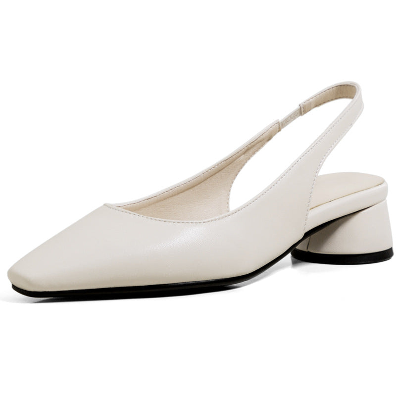 Women's Chunky Heel Pointed Toe Shallow Sandals