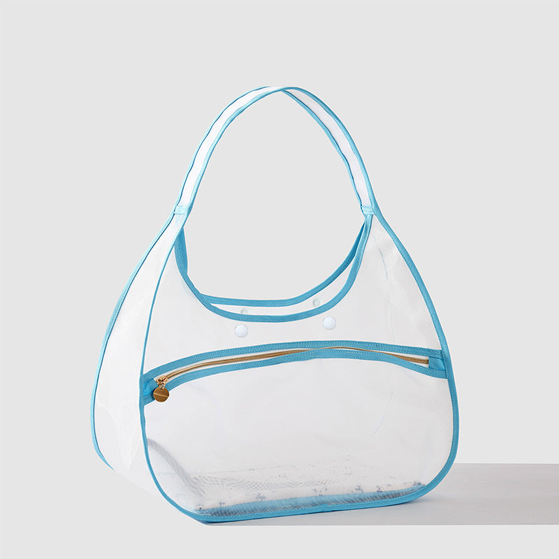 Transparent Solid Color Nylon Cat Portable Pet Shoulder Bag