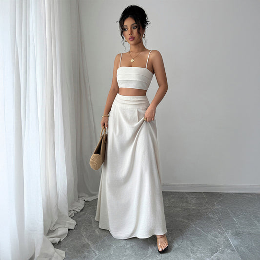 Elegant Camisole And Skirt Set