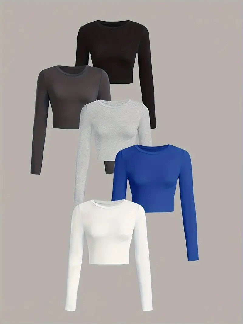 New Springsummer Long-sleeve Top Stylish And Slim-fit