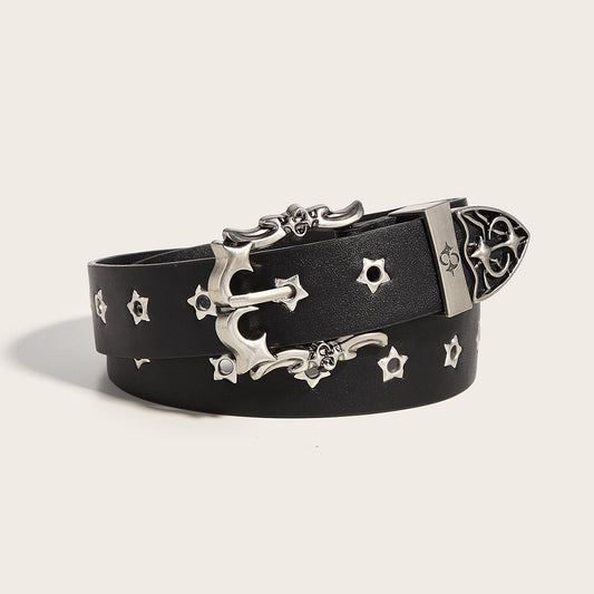 Fashion Personality Rivet Youth Belt Punk Pin Buckle Casual Belt
