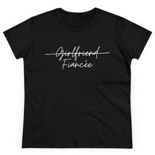 European And American Fiancee Printed Casual Round Neck T-shirt