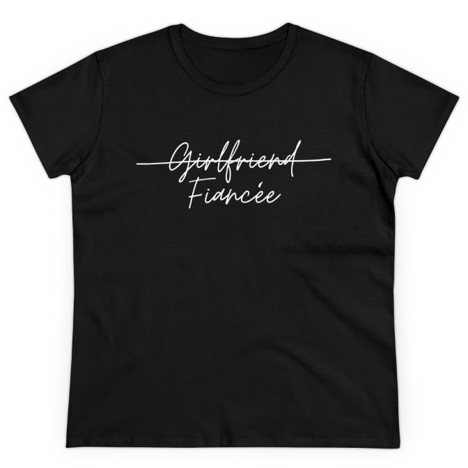 European And American Fiancee Printed Casual Round Neck T-shirt