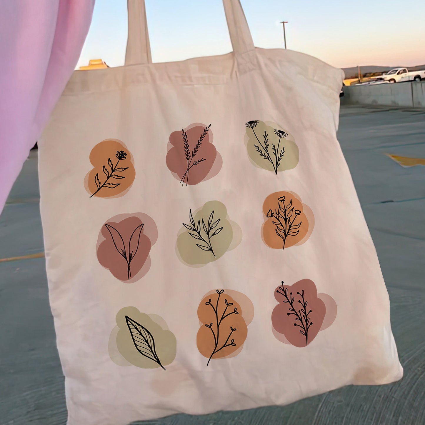 Printed One-shoulder Folded Bag Shopping Bag