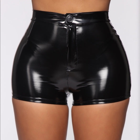Solid-color Fashionable High-waist Plus-size Hot Pants