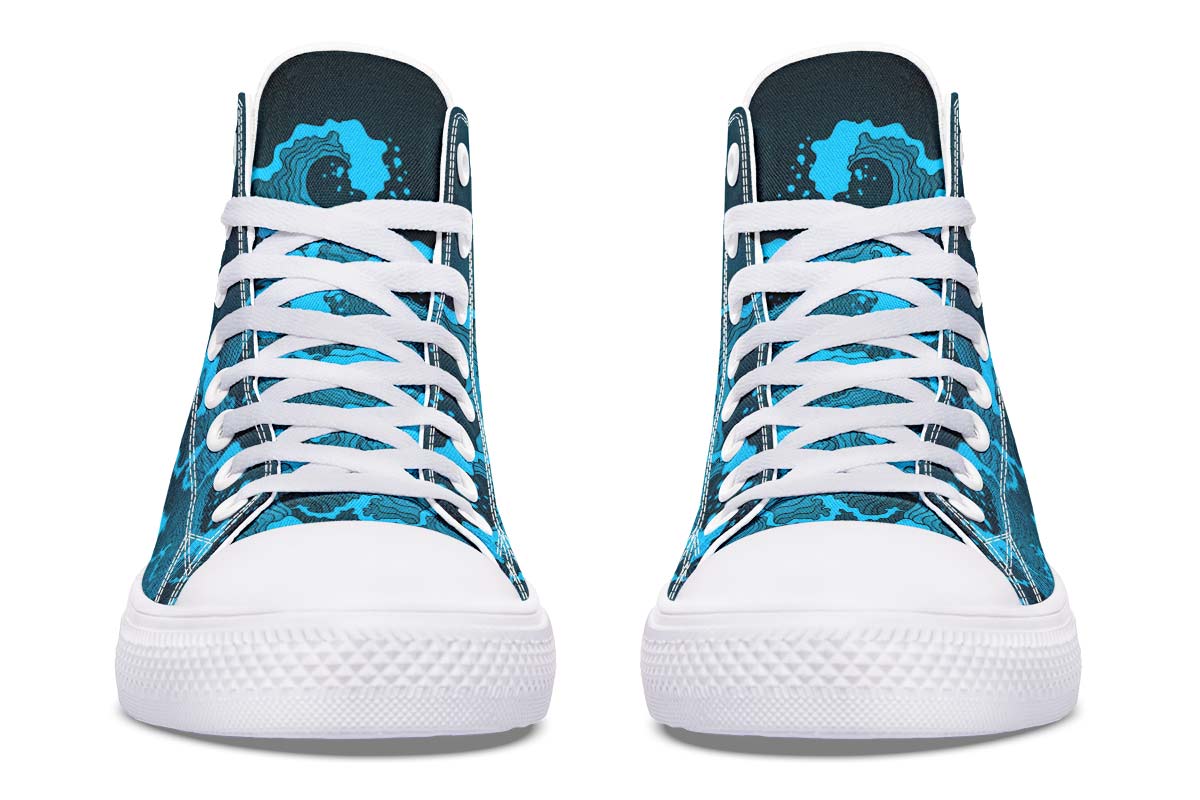 Printed Couple High-top Canvas Shoes