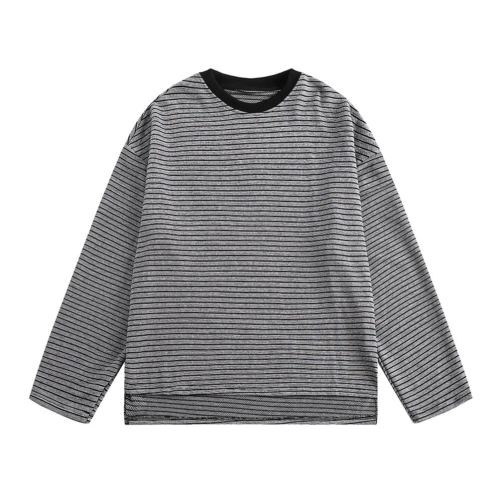 Loose Knitted Striped Long Sleeve Men's And Women's Same Spring And Autumn