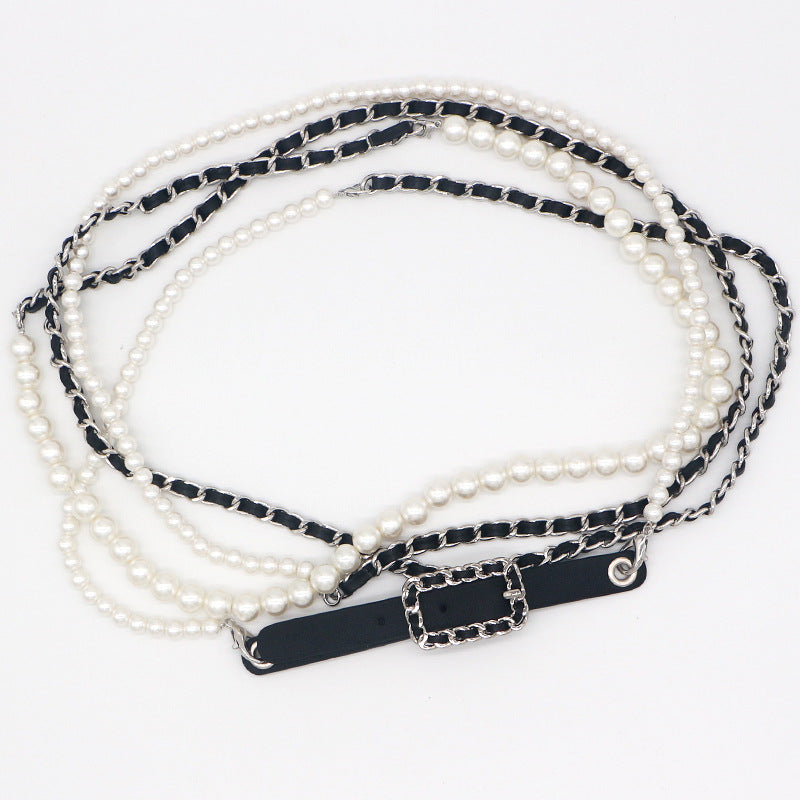 Women's Fashion Pearl Chain Waist Chain