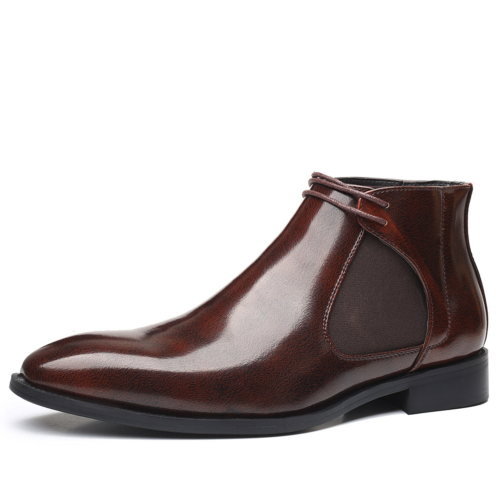 Pointed Small Leather Shoes Lightweight 48 Large Size Gentleman High Top