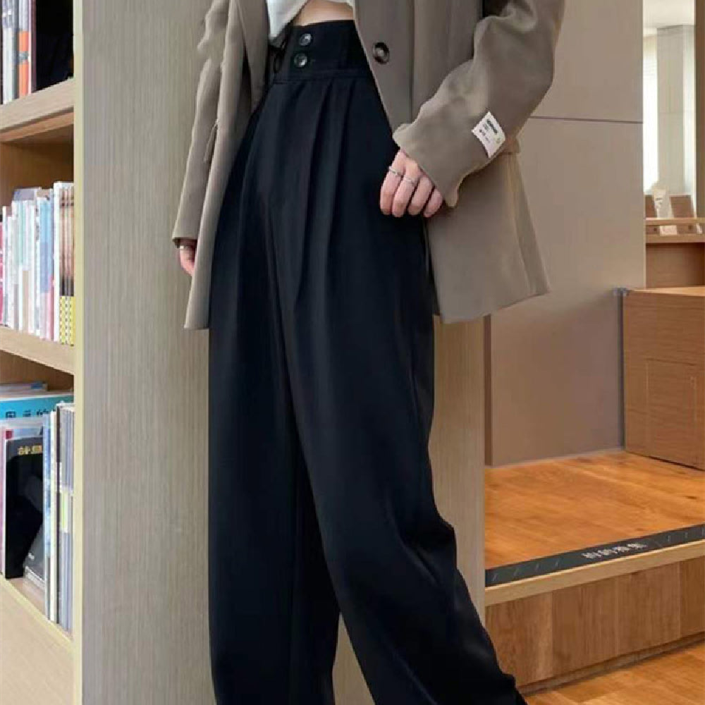 Women's Spring And Autumn Fashion Personality Wide Leg Pants