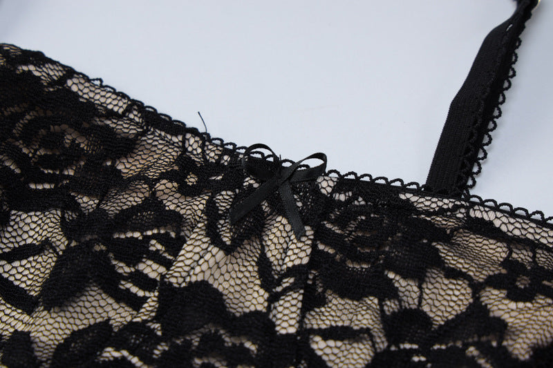 Patchwork Lace Small Sling Middle Group Women's Clothing Sheath Inner Village Suit
