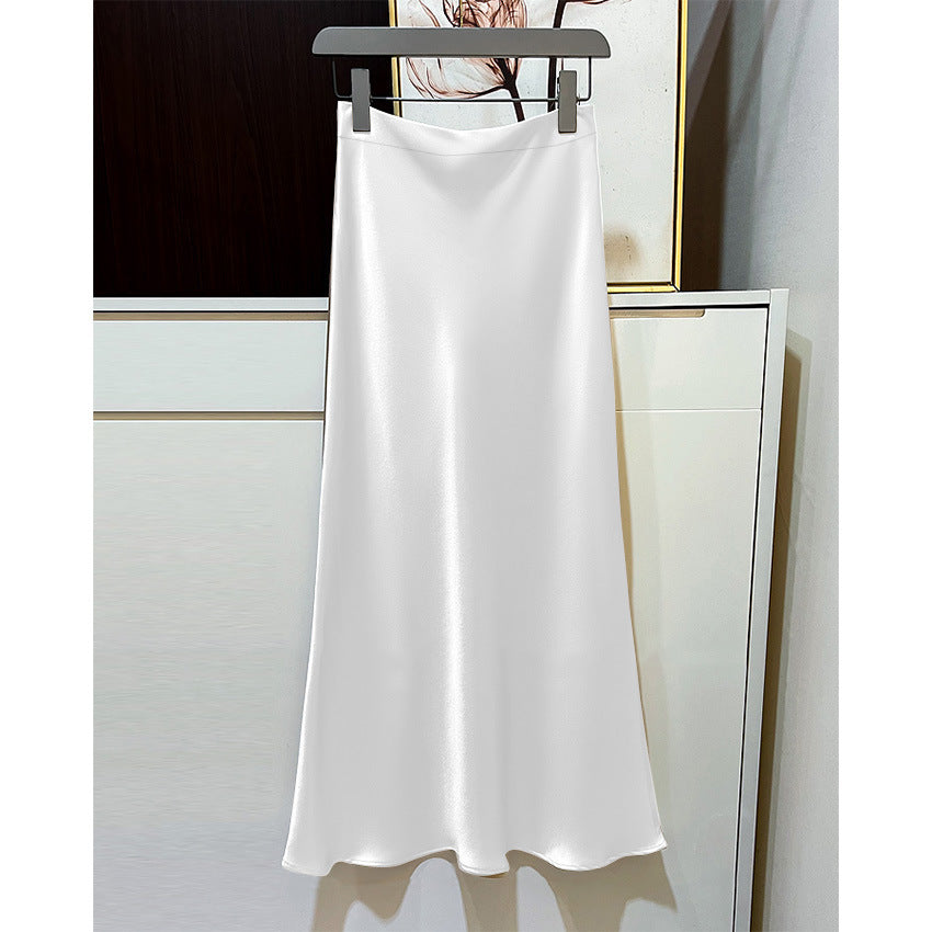 Elegant Draping High-waisted Skirt For Women