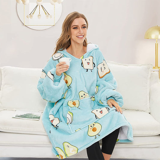 Printed TV TV With Ears Lazy Blanket Homewear