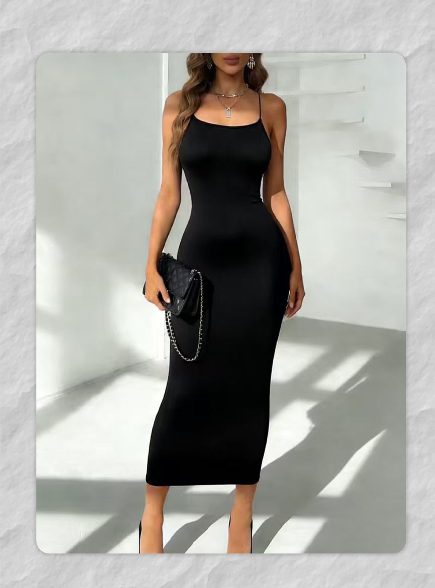 Women's Sexy Dress High-End Black Slip