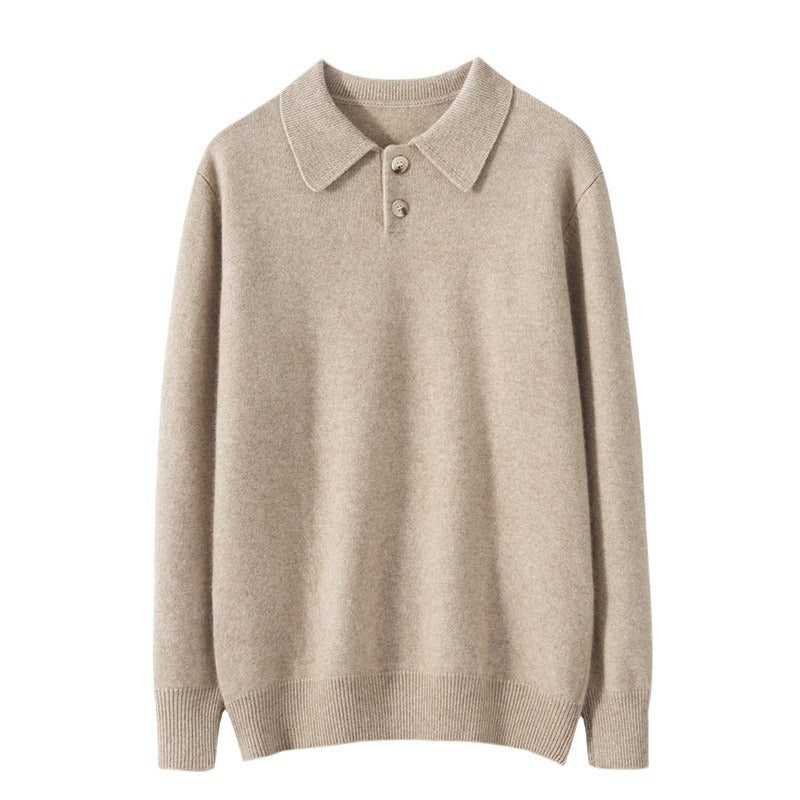 Men's Knitted Autumn And Winter Leisure Long Sleeve Pullover Top
