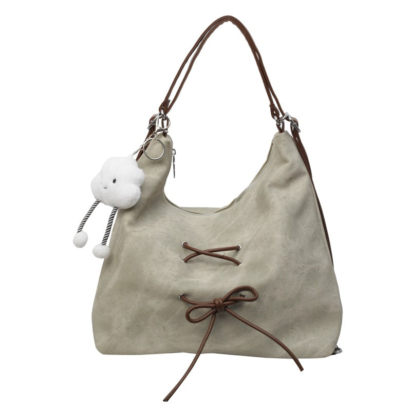 Retro Denim Bag Women's Large Capacity Shoulder Messenger Bag Versatile Backpack