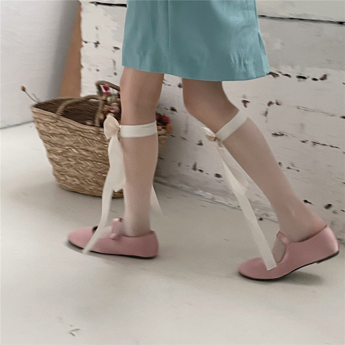 Bow Pearl Lolita Sweet Girl Stockings