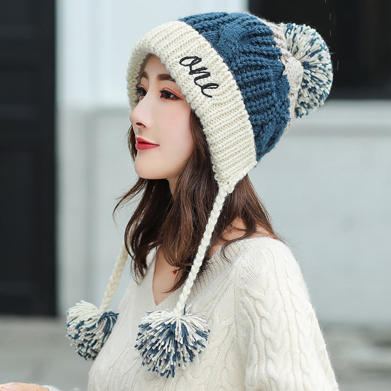 Color Matching Fashion All-match Ear Protection Cycling Hat