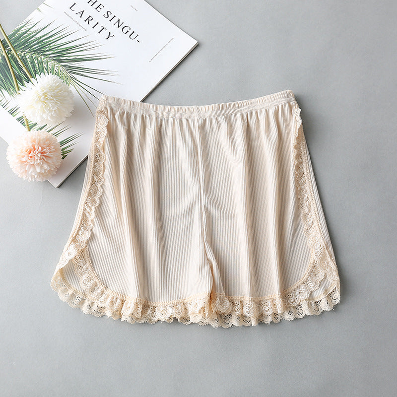 Women's Fashion Side Lace Bottoming Shorts